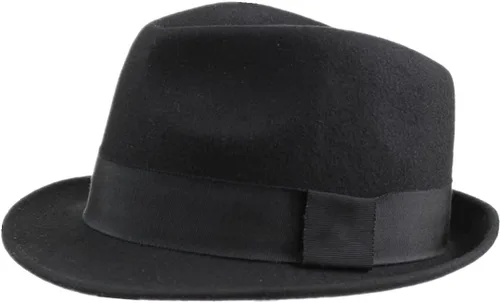 Vista 4 de Home Prefer Sombrero de invierno de fieltro de lana para hombre Sombrero de ala corta Fedora