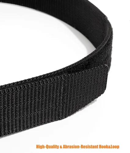 Vista 7 de TACNEX Cinturón táctico EDC con bucle de metal simple de 1.5 pulgadas, resistente, 2 capas, cinturón de nailon rígido para transporte de equipos