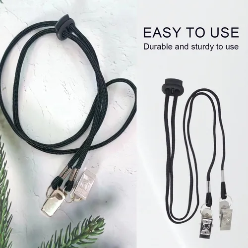Vista 4 de UPSTORE Paquete de 4 correas ajustables para el cuello con clip de servilleta para ancianos, adultos, bebés