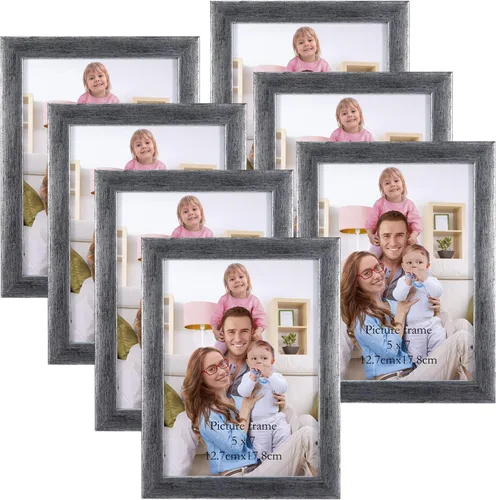 Vista 19 de Giftgarden - Juego de 7 marcos para fotos de 4 x 6 pulgadas, color negro, marcos para fotos de 4 x 6 pulgadas para pared o mesa
