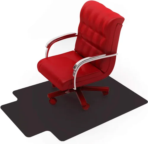 Vista 3 de Floortex® Advantagemat® - Tapete de vinilo negro para silla con bordes para suelo duro, 36 x 48 pulgadas