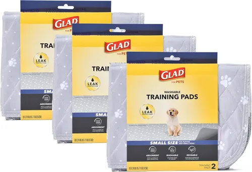 Vista 10 de Glad para Mascotas Almohadillas Reutilizables para Orina de Perro, Gris con Huellas de Patas - Almohadillas Lavables para Orinar para Perros