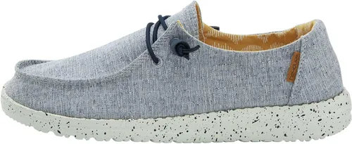 Vista 80 de Hey Dude Wendy Chambray - Zapatos para mujer, mocasines con cordones para mujer, cómodos y ligeros Aurora Blanco 2