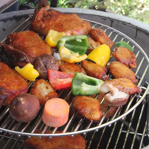 Vista 6 de Dracarys Estante apilable para parrilla de huevo verde grande, acero inoxidable, regalos para amantes de la barbacoa, se adapta a huevos verdes