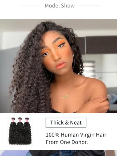 Vista 6 de Nadula Cabello humano rizado malasio, 3 paquetes de 12 10 8 pulgadas, 100% sin procesar virgen Jerry extensiones de trama de cabello humano rizado