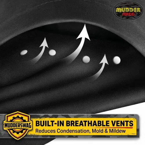Vista 6 de Funda para UTV de 2 plazas, impermeable, resistente, 420D, Oxford, lado a lado, con cremallera, compatible con Polaris Ranger RZR Can-Am Defender