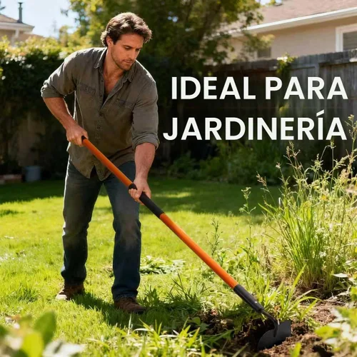 Vista 7 de Nohovu Herramienta de azada de jardín, herramienta de jardín de azada de 58 pulgadas con mango largo de fibra de vidrio, azada de jardín resistente
