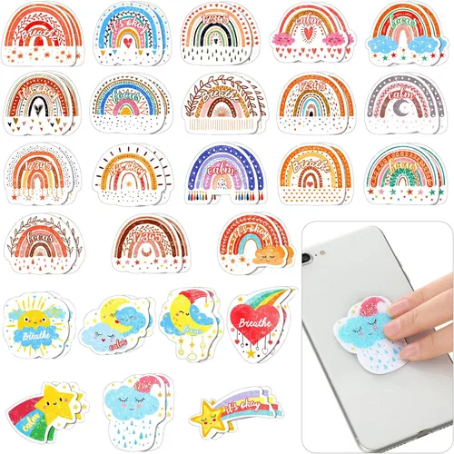 Vista 20 de Crtiin - 50 calcomanías calmantes, tira sensorial con textura, táctil, áspera, cinta táctil para escritorio, para adultos y adolescentes, juguete