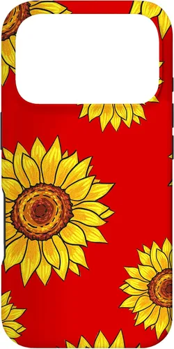 Vista 30 de Patrón de girasol en rojo vintage floral flor mujeres regalo caso para iPhone 17