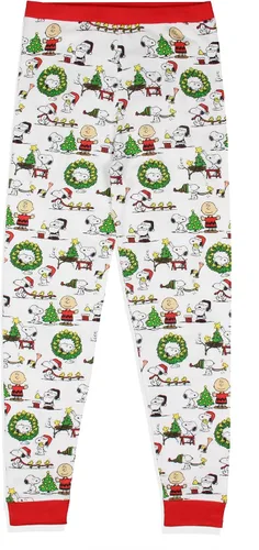 Vista 5 de INTIMO Peanuts - Pijama unisex para niños y niñas, diseño de Papá Noel, Snoopy Charlie Brown