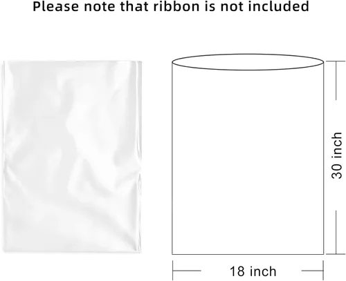 Vista 2 de Morepack Bolsas de celofán de 18 x 30 pulgadas para cestas de regalo, bolsas de cestas de celofán transparente, 10
