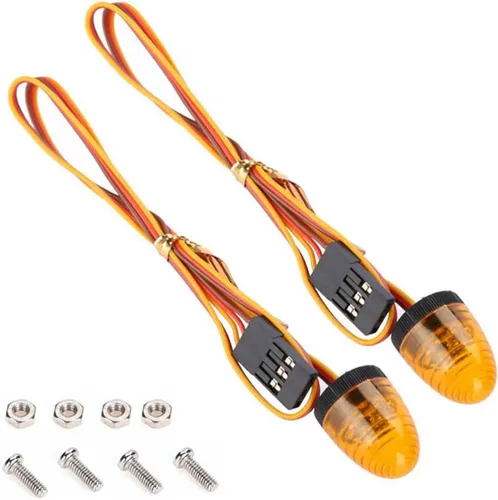 Vista 9 de 2 luces estroboscópicas LED intermitentes para automóvil a control remoto, luces estroboscópicas LED para 1/8 1/10 1/12 SCX10 TRX4 RC Car 1/14 RC