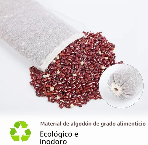 Vista 4 de 50 bolsas de muselina de algodón de 3.94 x 3.15 pulgadas, bolsas ecológicas con cordón para bolsitas reutilizables, manualidades, tés, especias 3.94