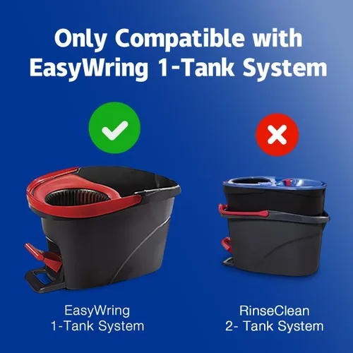 Vista 8 de Paquete de 3 cabezales de repuesto para trapeador O-Ceda Easy Wring Spin Mop, repuesto de mopa giratoria de microfibra, repuesto de cabezal