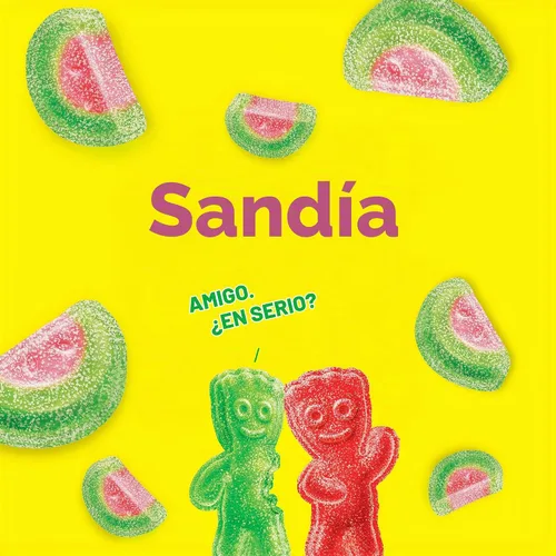 Vista 4 de Sour Patch Kids, Caramelos de goma suaves y masticables de sandía, 8 onzas