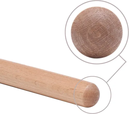 Vista 3 de MIHEY - Palos de ritmo de clavos de madera Instrumento de percusión musical de 8 pulgadas, madera dura natural
