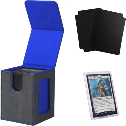 Vista 13 de Venssu MTG Caja de cubierta con pantalla Commander, funda para cartas de ángel para 120 tarjetas de una sola funda, caja de almacenamiento