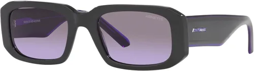 Vista 16 de ARNETTE Gafas de sol para hombre, montura negra, lentes gris oscuro, 2.087 in