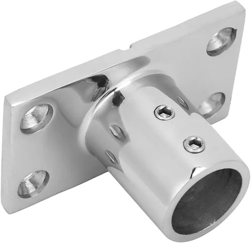 Vista 7 de Barandillas para barcos Pasamanos Montaje 316 Base rectangular Barandilla de Barco Base para Hardware de Cubierta Acero Inoxidable Barco Base Redonda