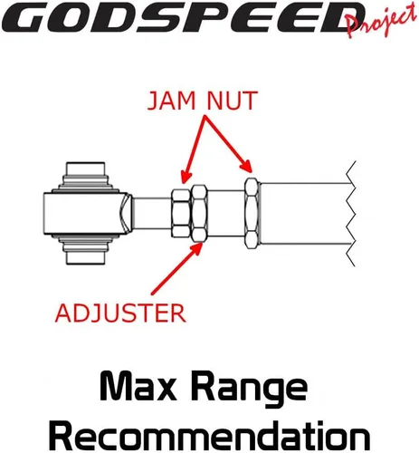 Vista 2 de Godspeed AK-127-C Brazos traseros curvados ajustables con rodamientos esféricos Juego de 2, compatible con Mazda 3(BK/BL) 2004-13