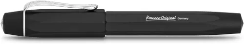 Vista 2 de Kaweco ORIGINAL - Pluma estilográfica 250 negro cromado I de aluminio premium para cartuchos de tinta I Exclusive Pluma estilográfica 5.1 in I Nib