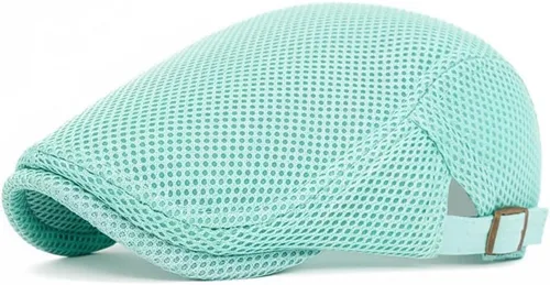 Vista 12 de Sombrero de malla para hombre, transpirable, para verano, boina, Gatsby, hiedra, gorra de conducción, gorra de golf ajustable