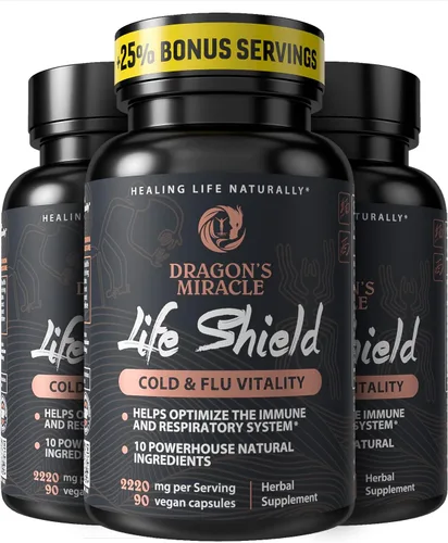 Vista 9 de Dragon's Miracle Suplemento natural de apoyo inmunológico con monolaurina, 2 botellas, 10 en 1 vegano y sin gluten, suplemento a base de plantas