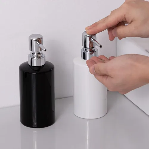 Vista 7 de Dispensador de jabón FE, dispensador de jabón líquido de cerámica de 300 ml/10 oz, dispensador de jabón recargable para cocina, baño y lavadero