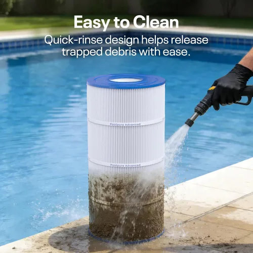 Vista 7 de POOLPURE Filtro de spa para piscina que reemplaza PWWCT75, Ultral-B6, Unicel C-8411, Filbur FC-1255, Waterway 817-0075N, Waterway Clearwater II 75