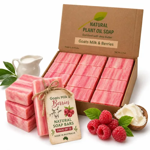 Vista 22 de Simple Scents Australia Barras de jabón natural aromáticas de almendras (12 barras), 3.5 onzas, barras de jabón hidratantes francesas de triple