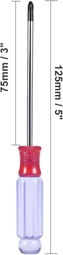 Vista 3 de uxcell Destornillador Phillips magnético #0 con mango ergonómico de 3 pulgadas
