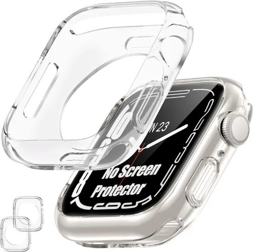 Vista 8 de [Paquete de 2] Funda protectora para Apple Watch SE3/SE2/SE/Series 6/5/4 de Negro+Negro
