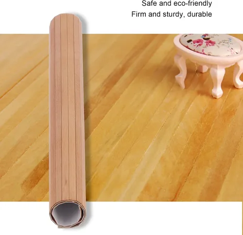 Vista 3 de Mini tabla de piso, 1:12 casa de muñecas en miniatura, simple y elegante, tira de madera, accesorio de decoración para pisos