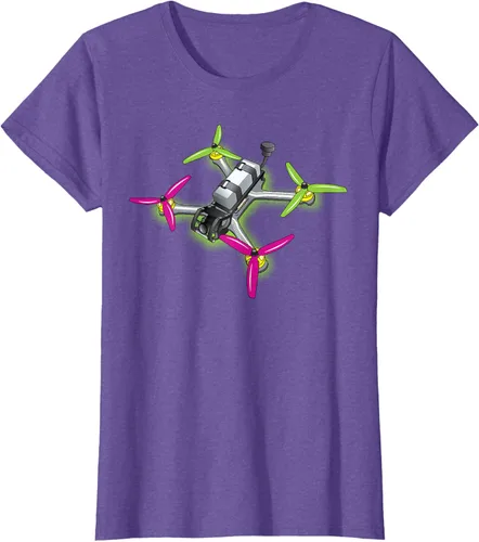 Vista 26 de Freestyle FPV Racing Drone Pilot Acro Quadcopter - Camiseta de sandía, Negro, S