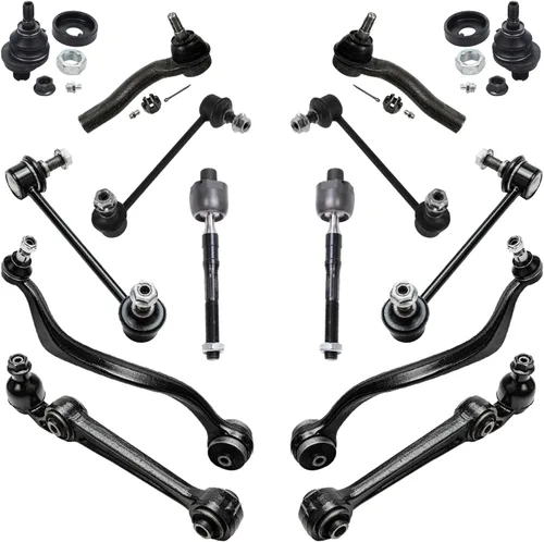 Vista 138 de Detroit Axle - Kit de suspensión frontal de 15 piezas para Jeep Grand Cherokee 99-04 1999 2000 2001 2002 2003 2004, brazos de control superior e