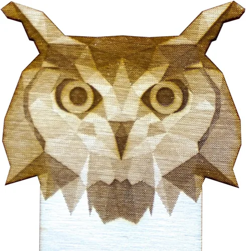 Vista 8 de Marcador de madera grabado con oso Marcalibros geométrico de madera de abedul báltico ¡Gran idea de regalo!