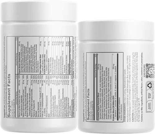Vista 2 de Codeage Multivitamínico diario de apoyo al sistema inmunológico para mujeres + paquete de probióticos