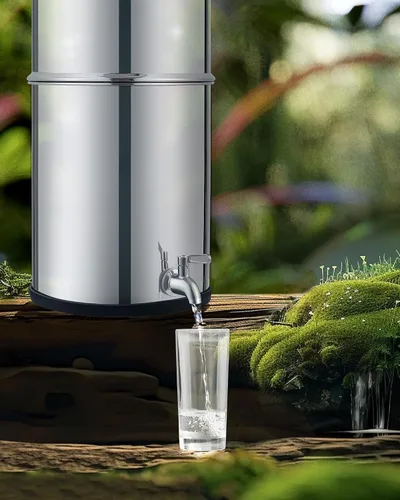 Vista 7 de CO-Z Sistema de filtro de agua alimentado por gravedad, sistema de filtración de agua de encimera de 2.25 galones, purificador de agua por gravedad