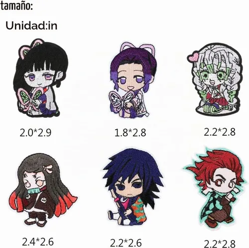 Vista 5 de Parches para planchar para ropa, 19 piezas de parches para planchar con estampado de anime, parches bordados para planchar para coser y coser