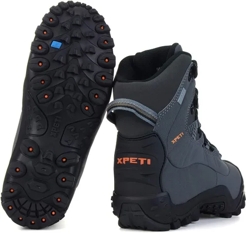 Vista 6 de XPETI Thermator - Botas de senderismo ligeras y antideslizantes para hombre, Nieve