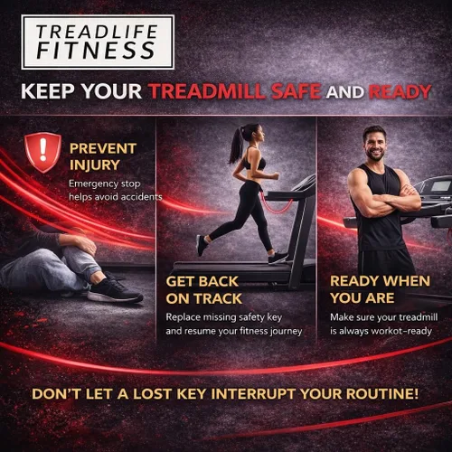 Vista 3 de TreadLife Fitness Llave de seguridad: compatible con cintas de correr lisas