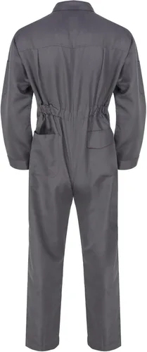 Vista 4 de Overol de manga larga con cremallera frontal para hombre, uniforme mecánico, múltiples bolsillos, ropa de trabajo