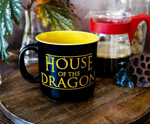 Vista 3 de Taza de cerámica Game Of Thrones House of the Dragon para caravana, taza de café grande para expreso, té, coca Capacidad para 20 onzas