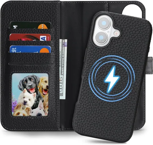 Vista 29 de Funda desmontable de cuero genuino para iPhone SE 2020/SE 2022/7/8, funda magnética 2 en 1 extraíble, soporte de carga Magsafe, funda protectora