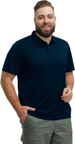 Vista 6 de Corna Polo de golf de manga corta para hombre, absorbe la humedad, suave y ajuste regular