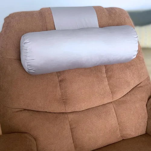 Vista 7 de Almohada reclinable para apoyo lumbar, cuello y cervical, dormir, sofá, silla de oficina, reposacabezas, pesado, no requiere velcro, (negro)