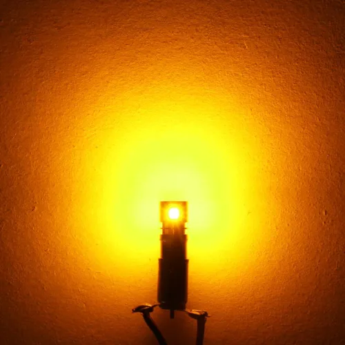 Vista 6 de PHINLION BA9S 1889 bombilla LED amarilla ámbar súper brillante 53 57 1895 3893 12929 T4W H5W H10W 12V bombillas LED no polarizadas para lectura