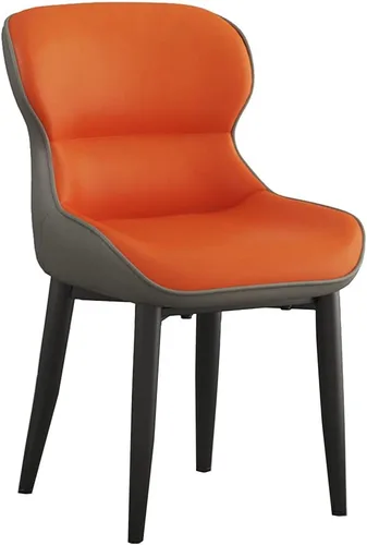 Vista 10 de Dining Chairs Modern Mid Century, Kitchen Dining Chairs Upholstered Back Chair Accent Chairs for Office, Steel Frame Leg Makeup Chair, Bedroom /Beige