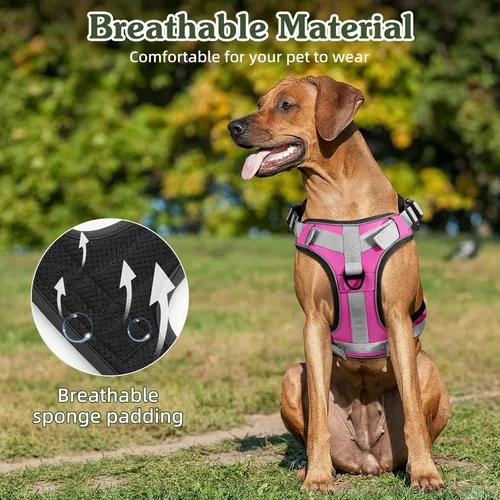 Vista 48 de VavoPaw Cinturón de Seguridad para Perros, Chaleco de Seguridad Arnés para Perros para Automóvil con Hebilla Ajustable Cinturón de Seguridad