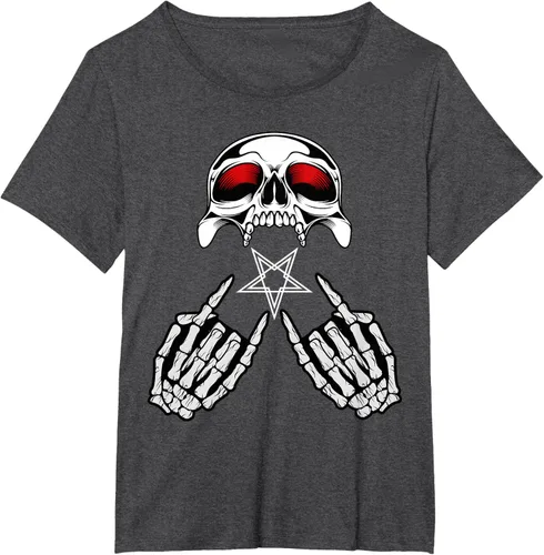 Vista 19 de Camisas de metal pesado con diseño de abanico de metal Negro